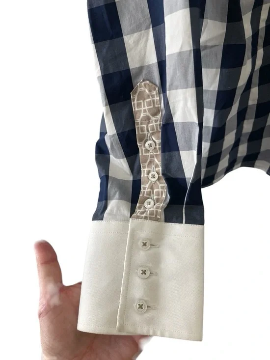 Fior Da Liso Raphael II Equestrian Checkered Shirt Size 12 - Picture 6 of 9